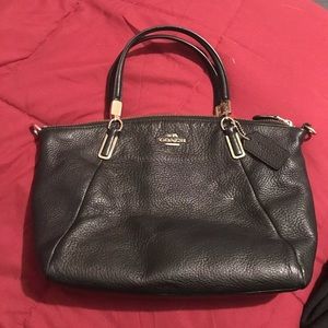 Coach Handbag Black pebbled leather